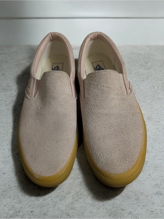 Vans Other - Vans Men's Slip-On Suede Loafers in Blush Pink with Gum Sole
